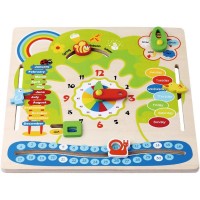 Calendar didactic din lemn - joc educativ in limba engleza Calendar didactic din lemn - joc educativ in limba engleza